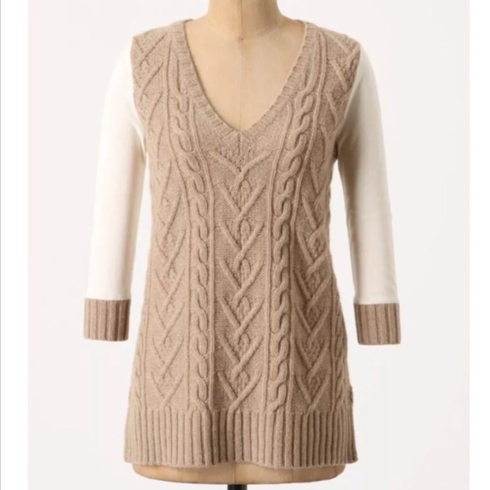 Anthropologie Pilero Dully Clad 3/4 Sweater, SMALL